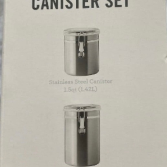Martha Stewart Set of TWO Food Storage Canisters w/ Airtight Lid 1.5QT &… - Picture 4 of 6
